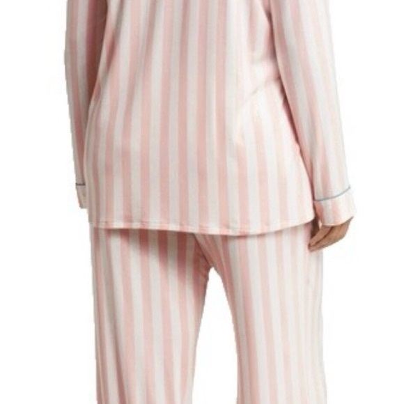 Nordstrom Moonlight Eco Knight Pastel Pink & White Striped Pajama Set NWT - Picture 12 of 16